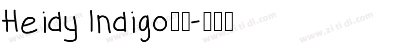 Heidy Indigo字体字体转换